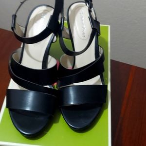 Heels black man made materials